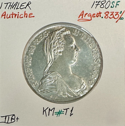 Autriche thaler 1780 s f - 1, s.f