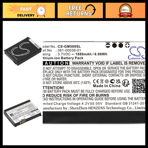Replacement battery for - battery, garmin