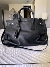 Sac De Jour large/unisex/YSL/black/grained calfskin