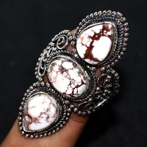 Bague plaqué argent long wild - bague,