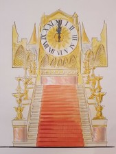 1992 Eurodisney Disney land Paris Original Concept Art Parade PROP Blueprint Cel