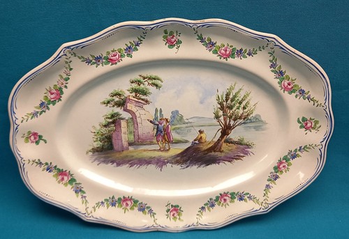 Ancien grand plat faience - plat,