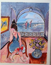 Tableau HSP huile signé Peng