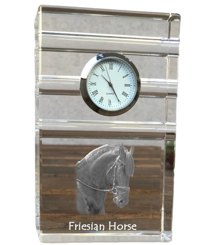 Cheval frison horloge trois - horloge, à