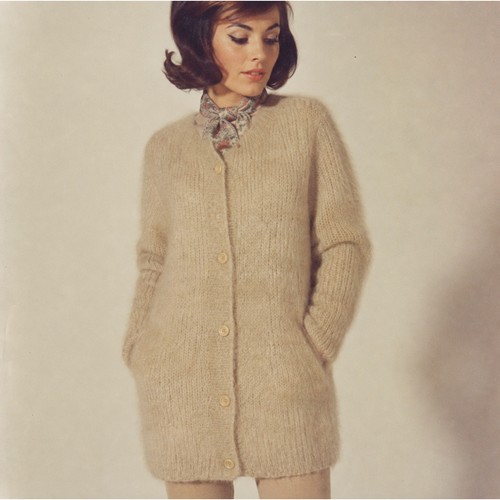 Vintage mohair cardigan shaggy - vintage,
