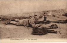 Old postcard La Courtine Le fusil mitrailleur FRANCE (1050447)