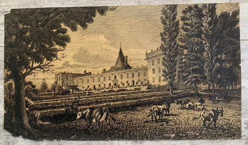 Encre paysage château - encre,