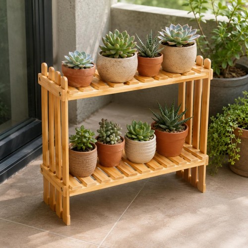 Porte double niveau - bois, clair