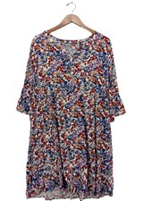 ULLA POPKEN Robe d’été Dames Robe T EU 44 bleu-rouge style décontracté