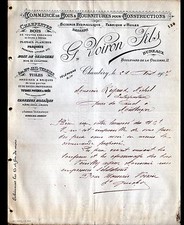 CHAMBERY (73) WOOD TILES OILS POTTERY MOSAIC TILES "G. VOIRON" in 1907