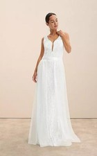 Robe De Mariée À Paillettes FREEMANS En Ivoire UK 10 (FM193-27)