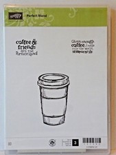 Stampin Up Parfait Mélange Transparent Fixation Timbres Café & Amis Tasse au