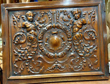 old door panel woodwork epok 19th century walnut decorated with angels angels angels