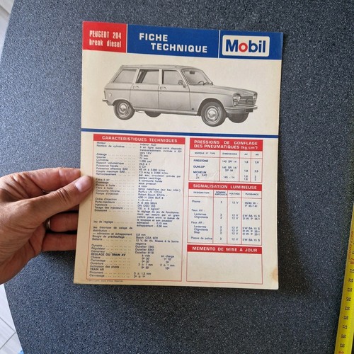 Peugeot 204 break fiche - 204,