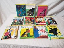 VTG Lot Of 11 Bibliotheque Verte 1960s Books French Language Very Good Condition