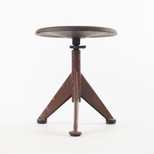 Bakelite brown stools vintage Manner of Jean Prouve Retro industrial metal stool