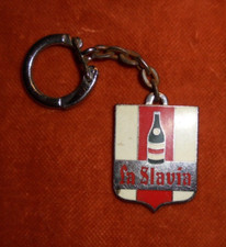 RARE LA SLAVIA Beer Mini Enamel Plate Keychain