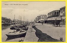 Old postcard 34 - PALAVAS les FLOTS (Hérault) Le QUAI Rive Gauche fishing boats