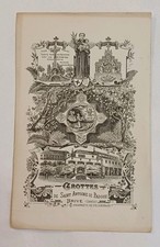 Ancienne image pieuse Grottes