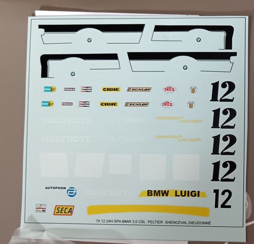 Decal adm 43e bmw - , csl
