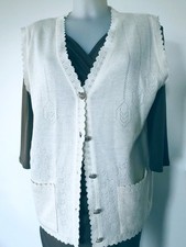Gilet en maille blanc vintage