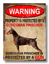 Metal sign Warning Property is