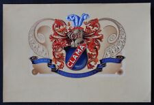 Ancienne étiquette BOITE CIGARE CLAMA old box cigar label