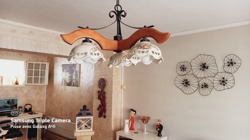 Lustre chene avec coupole - chene,