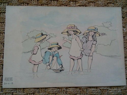 Superbe aquarelle ancienne - superbe,