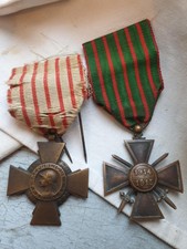 Ancien Médailles Croix de guerre 1914 1915 Militaria WW1