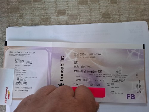 Billet ticket concert gims - concert,