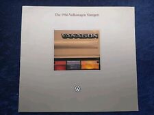 VW Bus, T3 Vanagon, (Camper) Prospectus 1986 USA