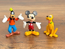 ** Disney MICKEY MOUSE, GOOFY & PLUTO Toy Figure CAKE TOPPER Small Figurine **