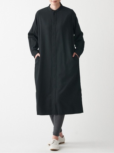 Muji midi shirt dress - muji,