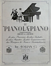 PRESS ADVERTISEMENT 1925 THE AEOLIAN Co LE PIANOLA PIANO STRAIGHT OR GRAND