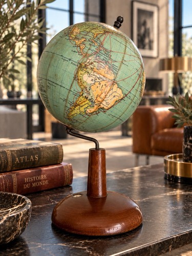 Ancien petit globe terrestre