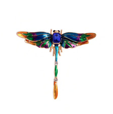 broche libellule bijou fantaisie femme homme animal cadeau strass mariage bleue