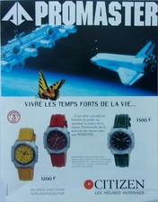 advertising CITIZEN PROMASTER WATCH YEAR 1999 A 4666