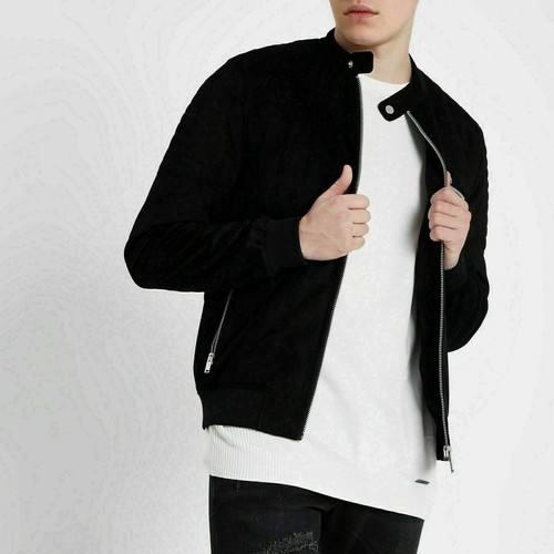 Homme daim noir souple - homme, peau