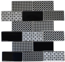 Mosaïque Céramique Noir