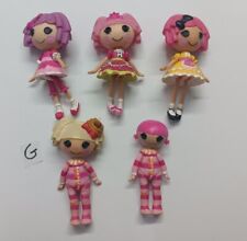 LOT OF 5 Mini Lalaloopsy Series Doll FIGURES old lost color or with painted #G