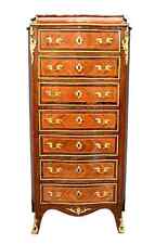 French Secretaire Drop Front with Fitted Interior, Comprising Of 3 Faux Drawers