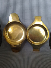 Lot De 2 Ancien Plateaux/laiton Ou Cuivre/26x16 Et 24,5x16cm/XXème 480 gr