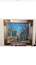 Tableau Ancien 10F 55x46 Gitan