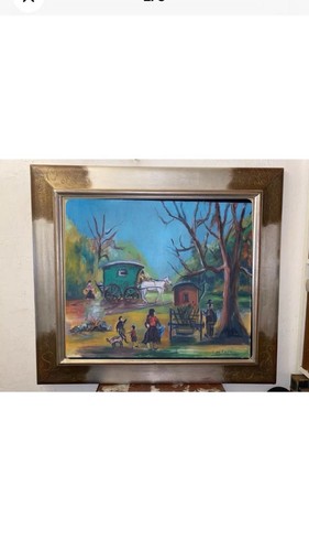 Tableau ancien 10f 55x46 - tableau,