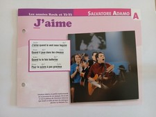 CARTE FICHE - SALVATORE ADAMO