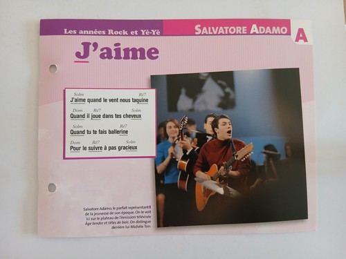 Carte fiche salvatore adamo - fiche,