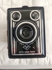 Agfa Synchro Box Camera, Germany 1950s, Art Deco, 120 Rollfilm 6x9, Serviced
