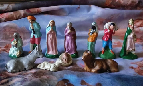 Antique creche noel - de,