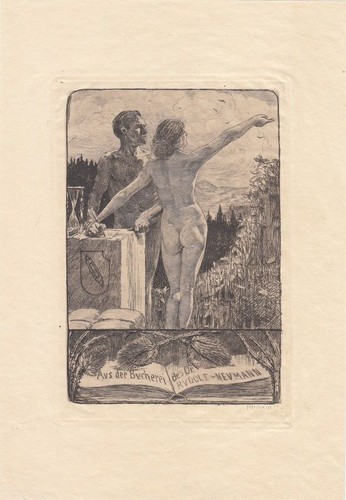 Exlibris livre art radierung - exlibris, d'art
